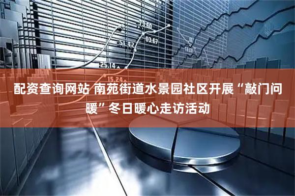 配资查询网站 南苑街道水景园社区开展“敲门问暖”冬日暖心走访活动